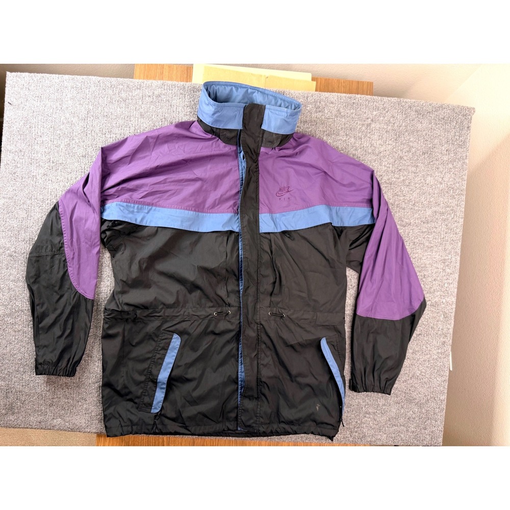Vintage Nike ACG Jacket Mens Large Purple Colorblock Windbreaker Y2K Hiking FIT